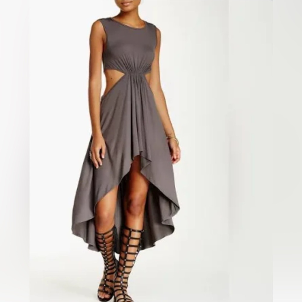 Go Couture Pink Bodycon Halter Backless Dress